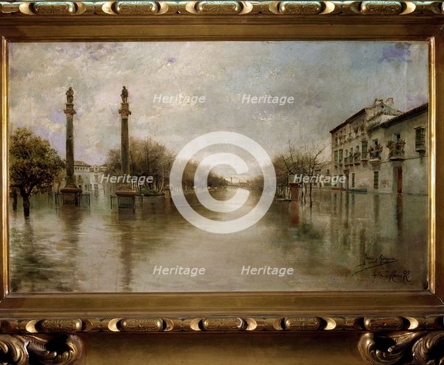 Flooding of the Hercules boulevard in Seville'.