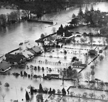 Flooding of the River Thames near Windsor, Berkshire, 1947. Artist: Aerofilms