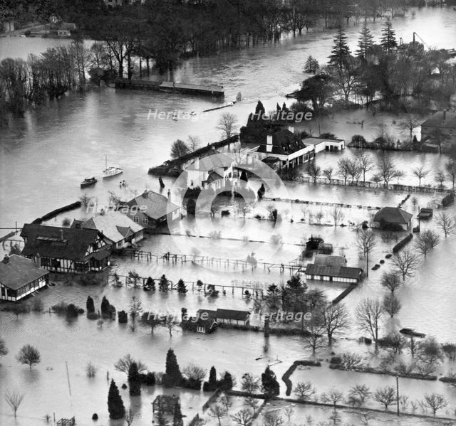 Flooding of the River Thames near Windsor, Berkshire, 1947. Artist: Aerofilms.