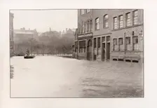 Flooding of the Rowntree Cocoa Works by the River Ouse, York, Yorkshire,1892