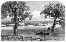 Floods at Melbourne, Australia: Punt Road, Richmond, 1864. Creator: Unknown