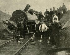 Floods v. Railway Engine - A Collapse Near St. Erth 1901. Creator: Unknown