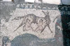 Floor Mosaic of Romulus, Remus and Wolf, Roman Villa, Carthage, Tunisia, 2nd-3rd century