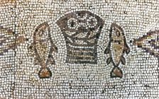 Floor mosaic, Church of the Multiplication, Tabgha, Galilee, Israel, 5th century (2008). Creator: Unknown
