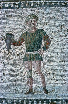 Floor mosaic from a Roman villa