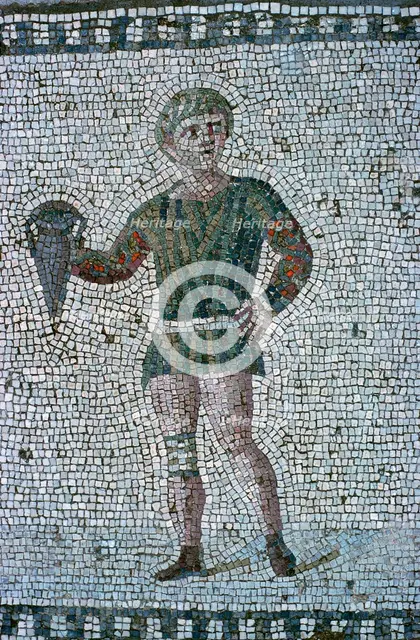 Floor mosaic from a Roman villa. Artist: Unknown