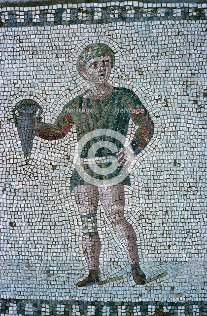 Floor mosaic from a Roman villa. Artist: Unknown