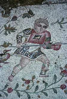 Floor mosaic from a Roman villa