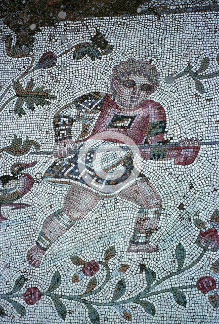 Floor mosaic from a Roman villa. Artist: Unknown