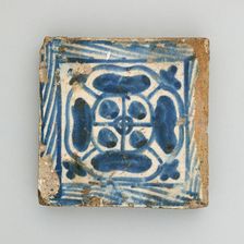 Floor Tile with Rosette, Manises, 1474/1500. Creator: Unknown