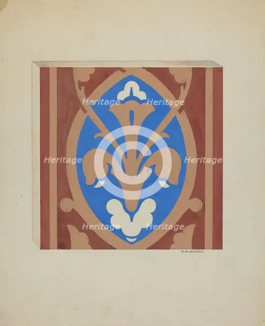 Floor Tile, c. 1936. Creator: Walter W. Jennings.