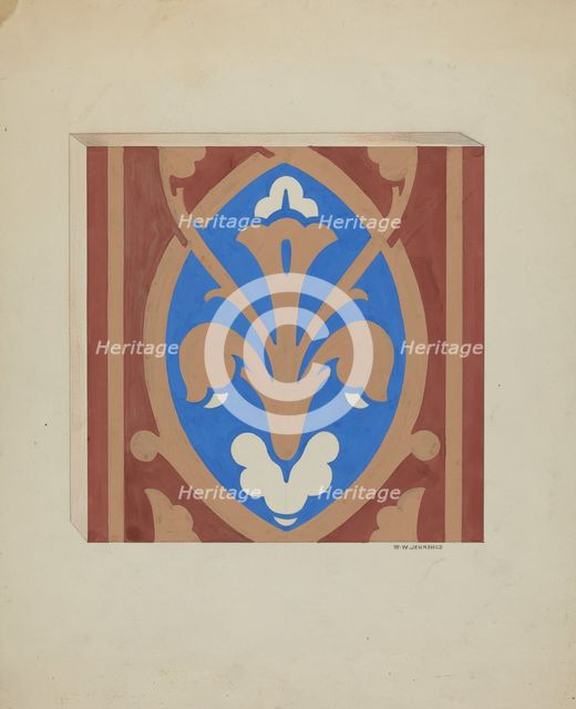 Floor Tile, c. 1936. Creator: Walter W. Jennings.