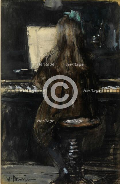 Floortje plays piano.