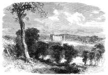 Floors Castle, Kelso, seat of the Duke of Roxburghe, visited by Prince and Princess of Wales, 1865. Creator: Unknown