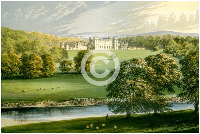 Floors Castle, Roxburghshire, Scotland, Duke of Roxburghe, c1880. Artist: Unknown