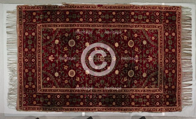 Floorspread with medallion pattern, 1650-1700. Creator: Unknown.