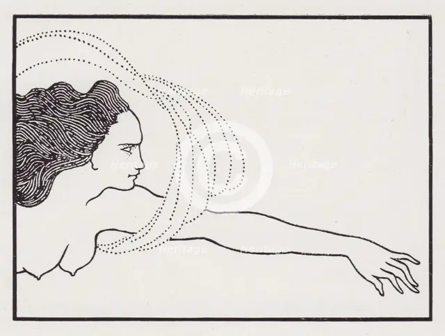 Flosshilde, from The Savoy No. 8, 1896. Creator: Aubrey Beardsley.