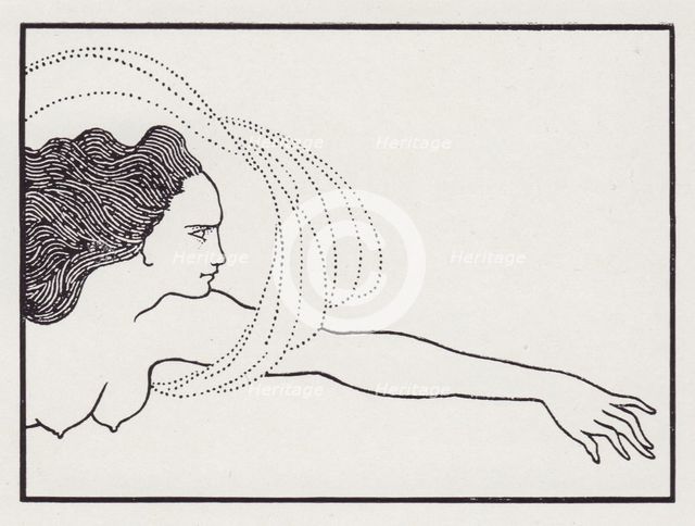 Flosshilde, from The Savoy No. 8, 1896. Creator: Aubrey Beardsley.