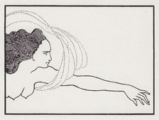 Flosshilde, from The Savoy No. 8, 1896. Creator: Aubrey Beardsley
