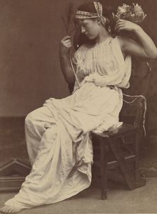 Flora Contemplating Vanity, 1860. Creator: Oscar Gustav Rejlander