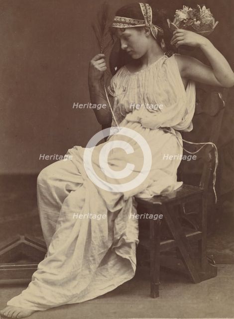 Flora Contemplating Vanity, 1860. Creator: Oscar Gustav Rejlander.