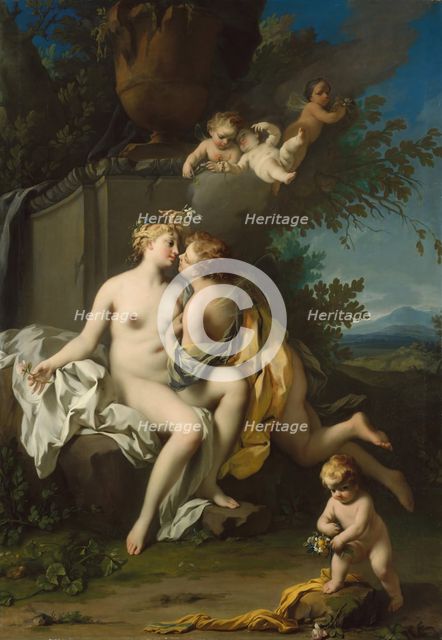 Flora and Zephyr, 1730s. Creator: Jacopo Amigoni.
