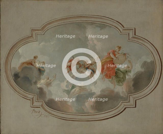 Flora and Zephyr, 1743. Creator: Jacob de Wit.