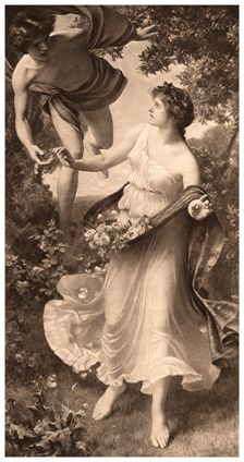 Flora and Zephyr 1903.Artist: Arthur Trevethin Nowell