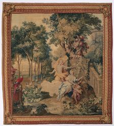 Flora and Zephyrus (from Set of Ovid's Metamorphoses), 1704-1731. Creator: Gobelins (French)