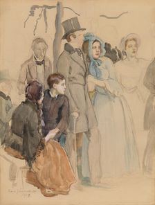 Flora Festival at Kumtähti Field, study for the mural at the University of Helsinki, 1918. Creator: Eero Jarnefelt