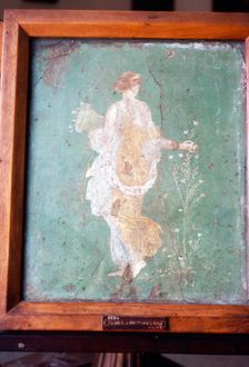 Flora or Primavera, Roman wall painting from Pompeii, c1st century. Creator: Unknown