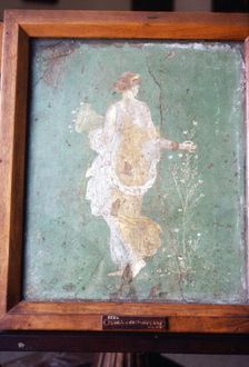 Flora or Primavera, Roman wall painting from Pompeii, c1st century. Creator: Unknown