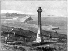 Flora Macdonald's monument, Kilmuir, Isle of Skye, Scotland, 1872