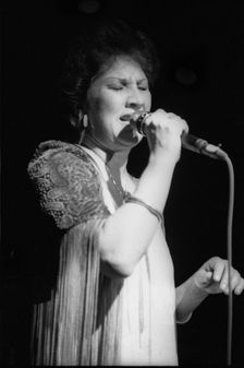 Flora Purim, Ronnie Scott's Jazz Club, Soho, London, May 1989. Creator: Brian O'Connor