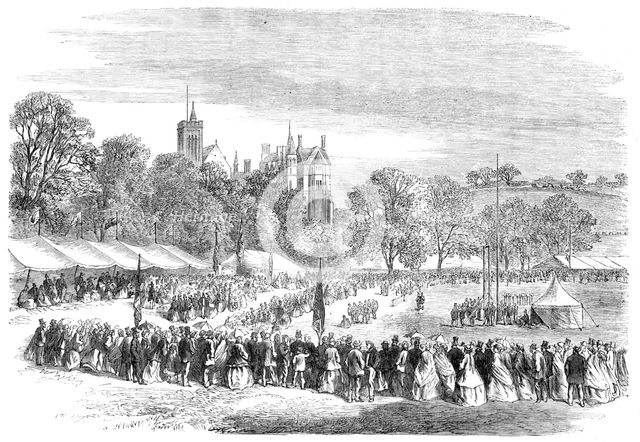 Floral, Musical, and Athletic Festival at Springfield Park, Lancaster, 1865. Creator: Unknown.
