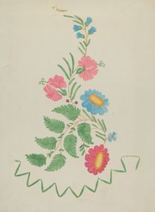 Floral Motifs, 1935/1942. Creator: Unknown