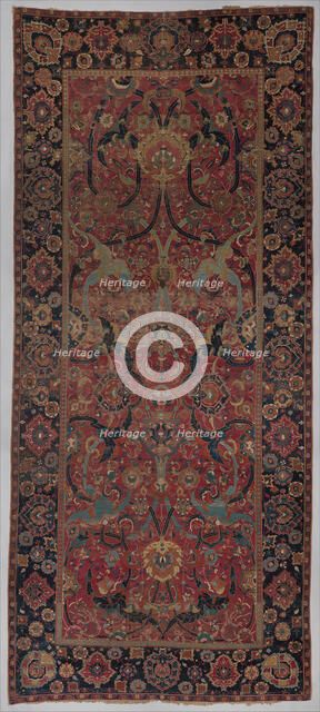 Floral Arabesque Carpet, probably Iran, 17th century. Creator: Unknown.