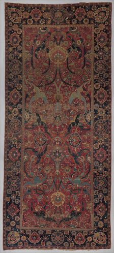 Floral Arabesque Carpet, probably Iran, 17th century. Creator: Unknown