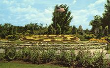 Floral clock, Forest Park, St Louis, Missouri, USA, 1957
