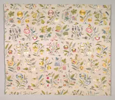 Floral Embroidery, early 1600s. Creator: Unknown