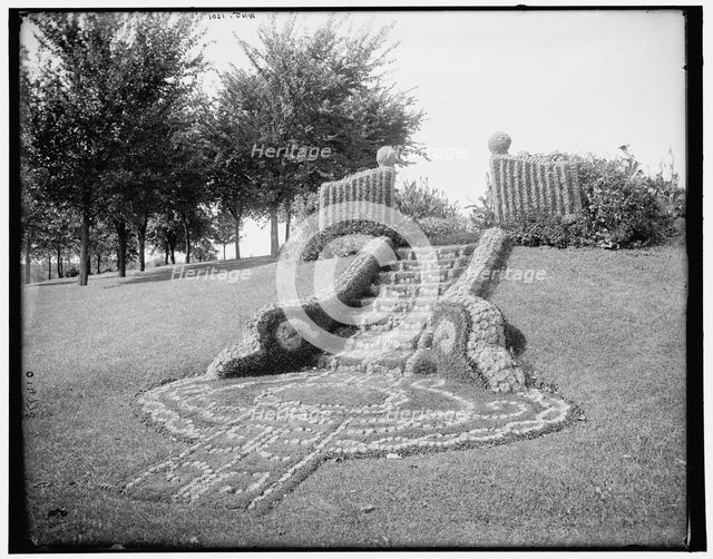 Floral steps, gates ajar, Como Park, St. Paul, Minn., (1902?). Creator: William H. Jackson.