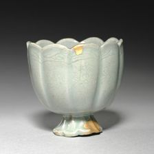 Floral-shaped Cup with Incised Chrysanthemum Design, 1100s-1200s. Creator: Unknown