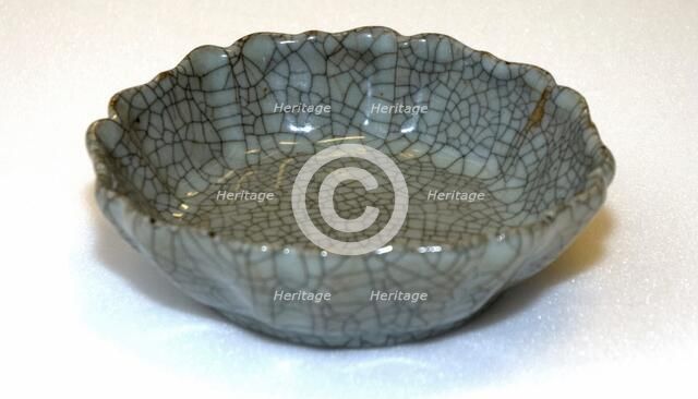 Floral shaped deep saucer, 1700s. Creator: Unknown.