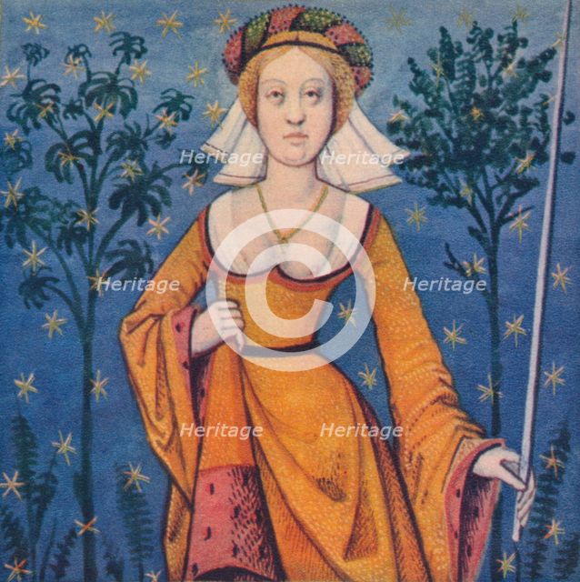 'Flore - Deesse Des Fleurs', 1403, (1939). Artist: Master of Berry's Cleres Femmes.