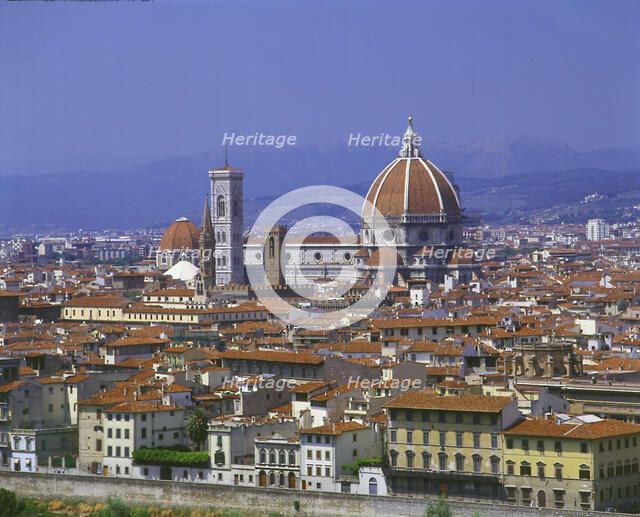 Florence from Piazzale Michaelangelo, Italy.