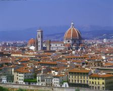 Florence from Piazzale Michaelangelo, Italy. Creator: Peter Thompson