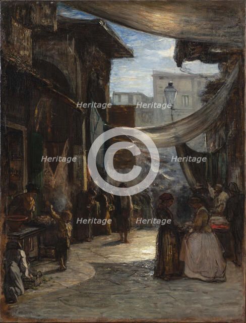Florence Old Market, 1867. Creator: Fontanesi, Antonio (1818-1882).