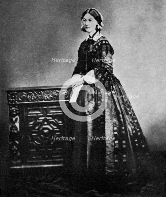 Florence Nightingale, English nurse and hospital reformer, 1855 (1951). Artist: Unknown