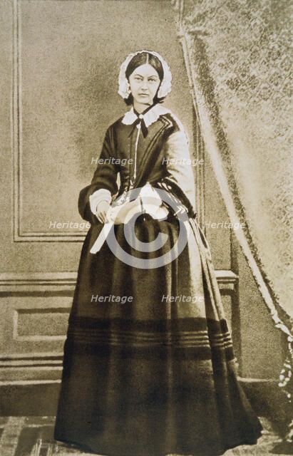 Florence Nightingale, English nurse and hospital reformer, c1850s Artist: Unknown