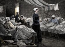 Florence Nightingale in the barrack hospital at Scutari, c1880